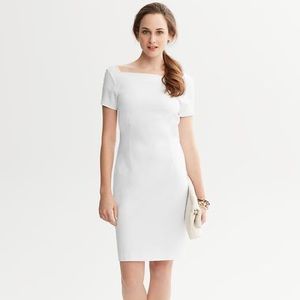 Banana Republic White Sheath